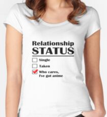 Relationship Status Anime Women's Fitted Scoop T-Shirt