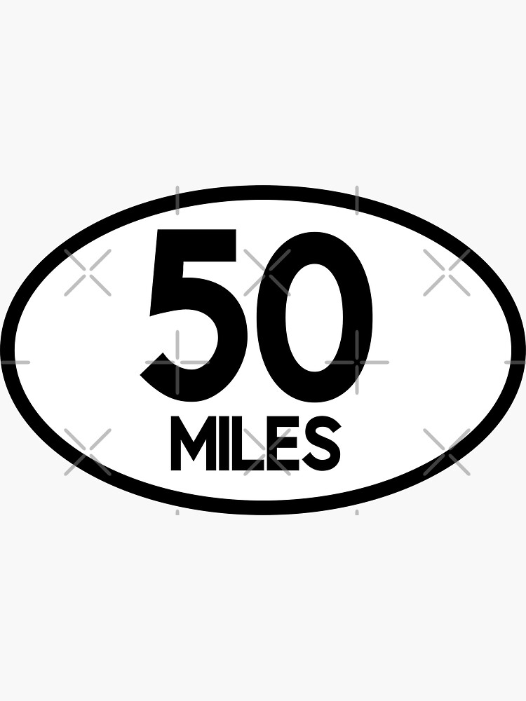 "50 miles Ultra Running " Sticker by Artofamine Redbubble