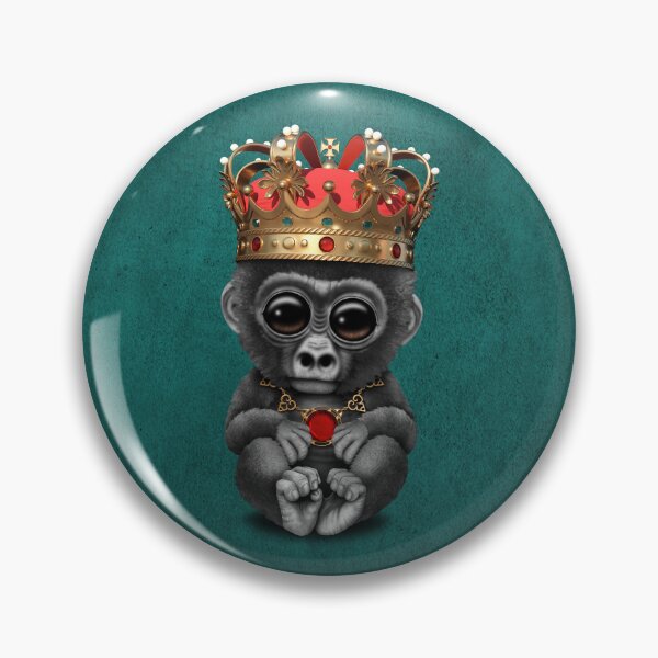 Item preview, Cute Royal Gorilla Wearing Crown Blue designed and sold by JeffBartels.