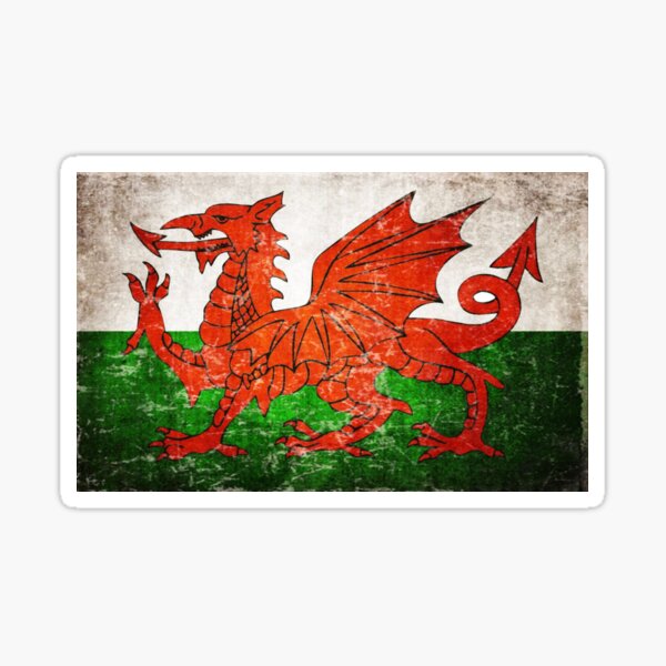 Wales Flagge Sticker