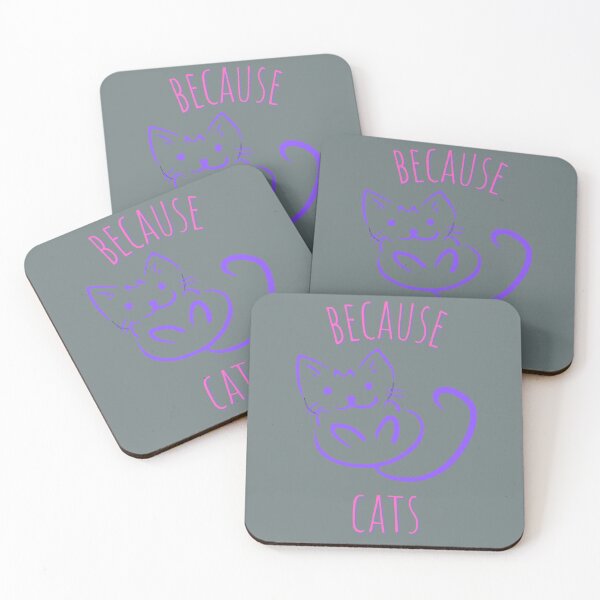 Item preview, Because Cats Cute Kawaii Pink and Purple designed and sold by ladytarleton.