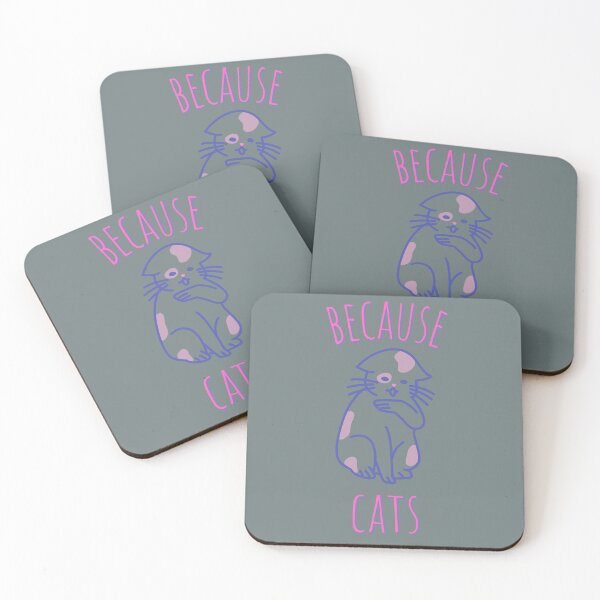 Item preview, Because Cats Cute Kawaii Pink and Purple II designed and sold by ladytarleton.
