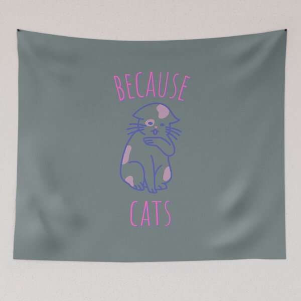 Item preview, Because Cats Cute Kawaii Pink and Purple II designed and sold by ladytarleton.