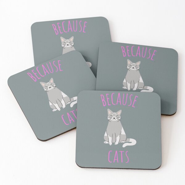 Item preview, Because Cats Cute Kawaii Pink designed and sold by ladytarleton.