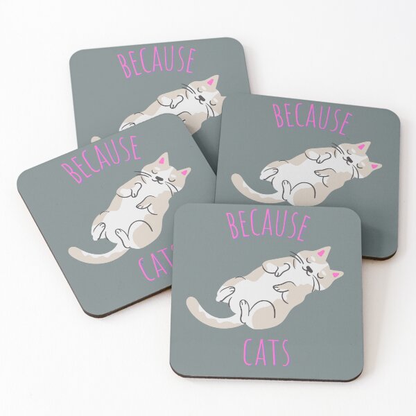 Item preview, Because Cats Cute Kawaii Pink designed and sold by ladytarleton.
