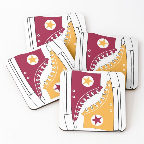Item preview, Red and Gold high top sneakers designed and sold by Isa Daniels.