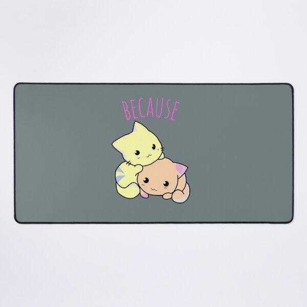 Item preview, Because Cats Cute Kawaii Yellow Coral designed and sold by ladytarleton.