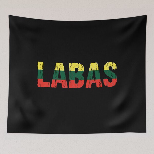 Item preview, Labas Lithuanian Hello Funny Lietuva Language Flag designed and sold by Nirvanibex.