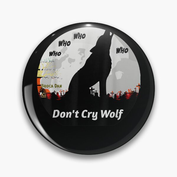 Item preview, Cry Wolf or Don't Cry Wolf A Black Wolf Howling at the Moon designed and sold by GouwensRick.