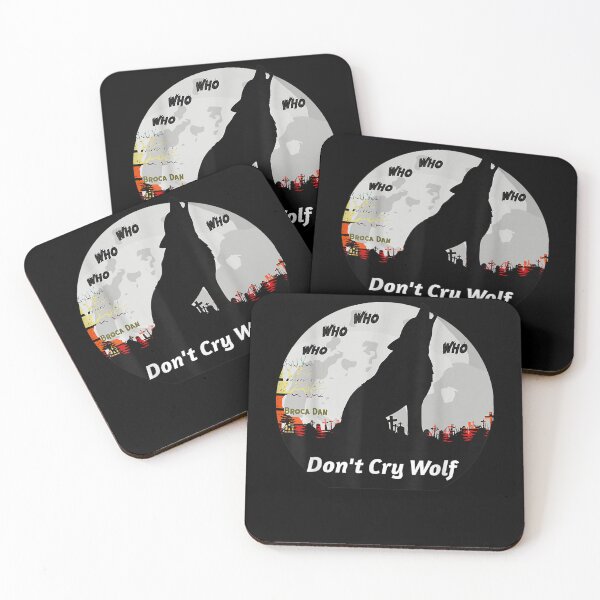 Item preview, Cry Wolf or Don't Cry Wolf A Black Wolf Howling at the Moon designed and sold by GouwensRick.