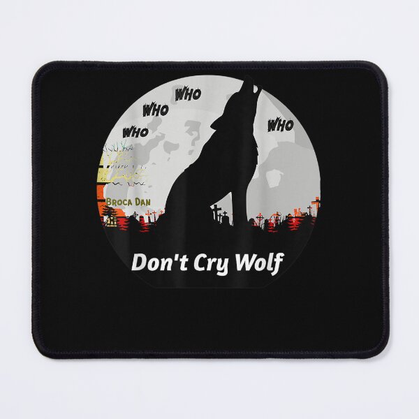 Item preview, Cry Wolf or Don't Cry Wolf A Black Wolf Howling at the Moon designed and sold by GouwensRick.