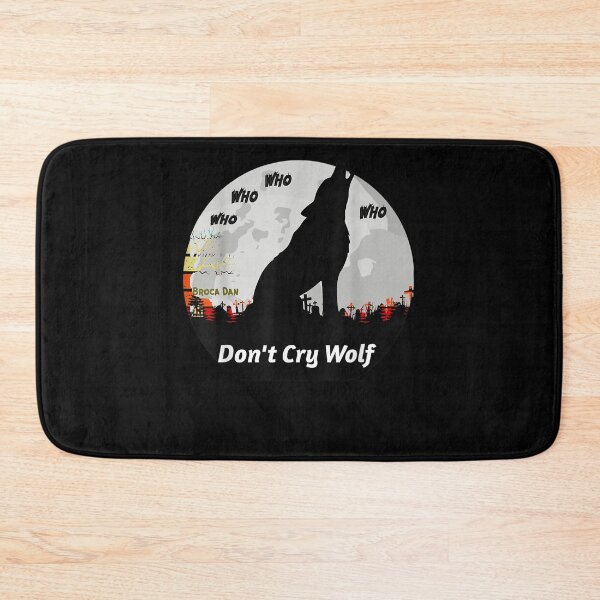 Item preview, Cry Wolf or Don't Cry Wolf A Black Wolf Howling at the Moon designed and sold by GouwensRick.