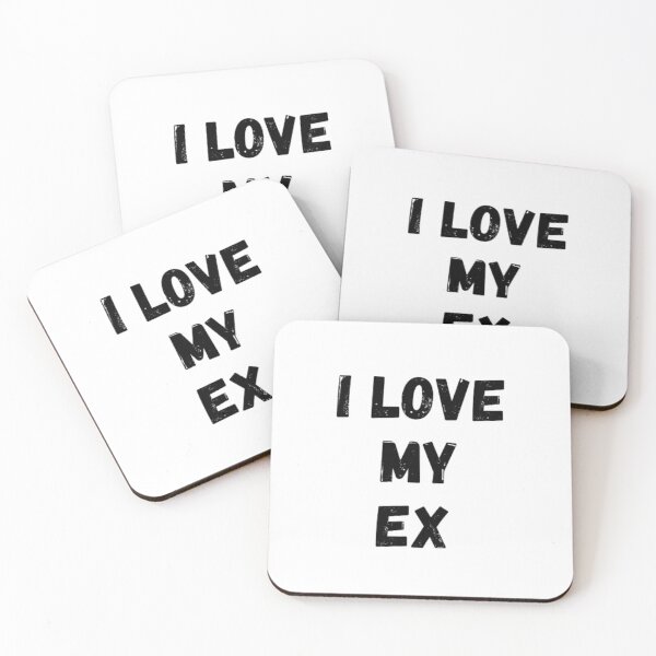 Item preview, I love my ex- ex lover black and white simple font- text based designed and sold by PacePoint.