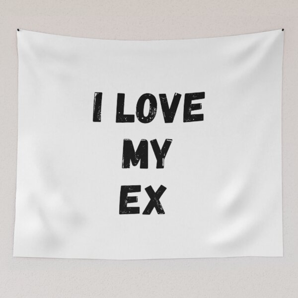 Item preview, I love my ex- ex lover black and white simple font- text based designed and sold by PacePoint.