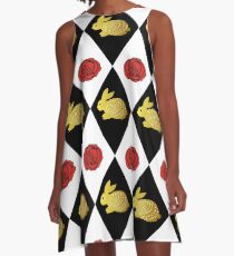 Alice im Wunderland A-Linien Kleid