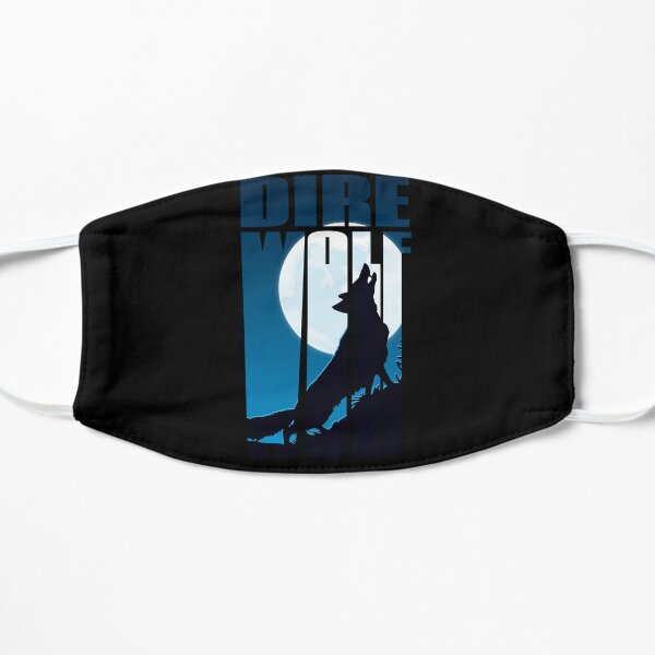 Dire Wolf Direwolf Howling to the Moon at Night Flat Mask