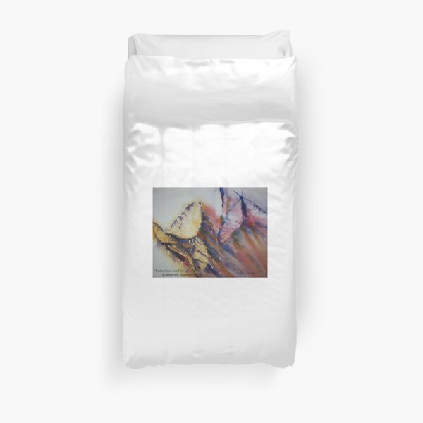 Watercolour: Butterflies Are Flying Duvet Cover