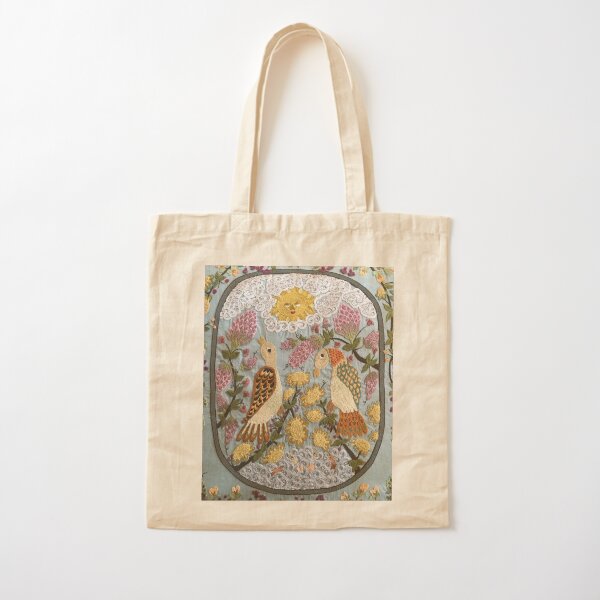 Sun and Two Birds Cotton Tote Bag