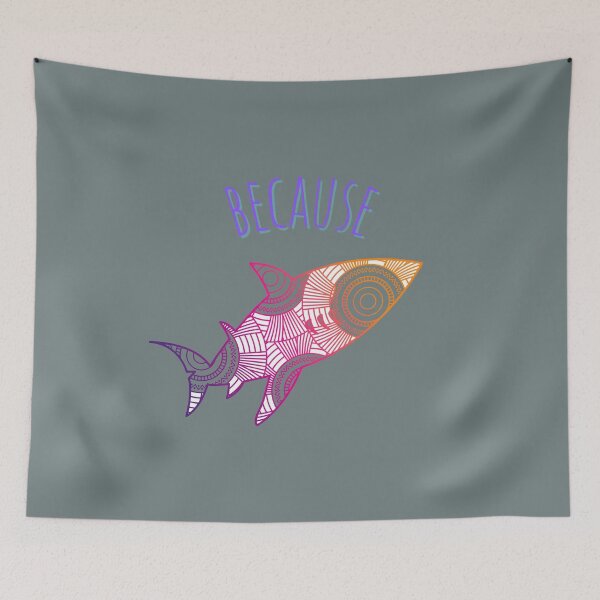 Item preview, Because Sharks Mandala Design designed and sold by ladytarleton.