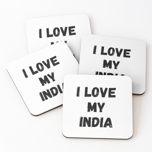 Item preview, I love my india- loves india black and white simple font- text based designed and sold by PacePoint.