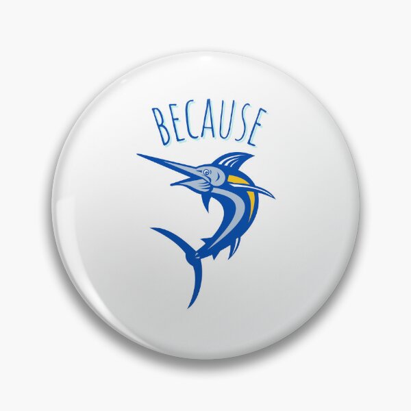 Item preview, Because Marlin Design Aqua Blue Yellow designed and sold by ladytarleton.