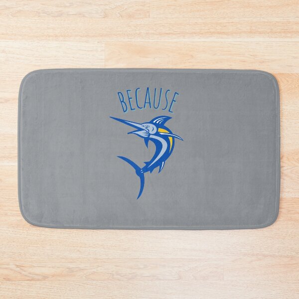 Item preview, Because Marlin Design Aqua Blue Yellow designed and sold by ladytarleton.