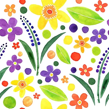 Artwork thumbnail, Spring Floral Pattern by Rachael Brearton