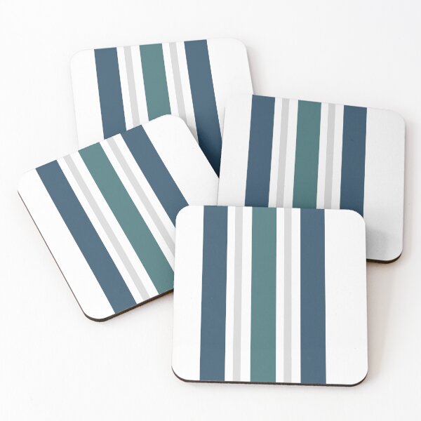 Item preview, Bold Modern Boho Stripes Navy Blue, Gray and Green designed and sold by Deutschic.