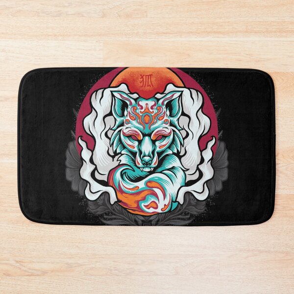 Item preview, Japanese Art Folklore Kitsune Fox designed and sold by Uppercase Tees.