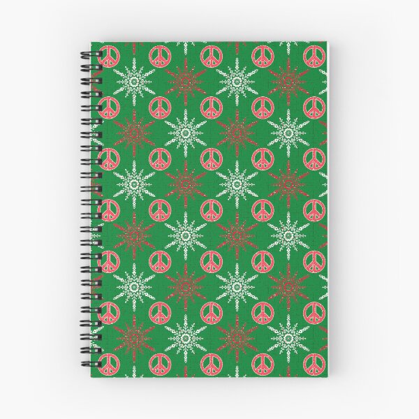 Item preview, Festive green and red peace signs with snowflakes. designed and sold by SandraPDesigns.