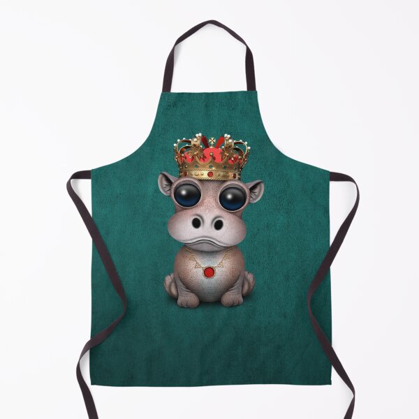 Item preview, Cute Royal Hippo Wearing Crown Blue designed and sold by JeffBartels.