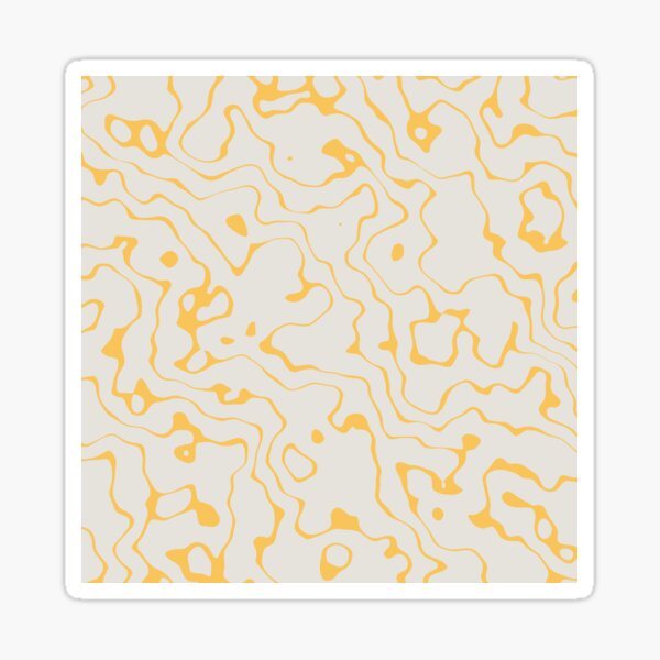 Yellow Water Ripples Sticker