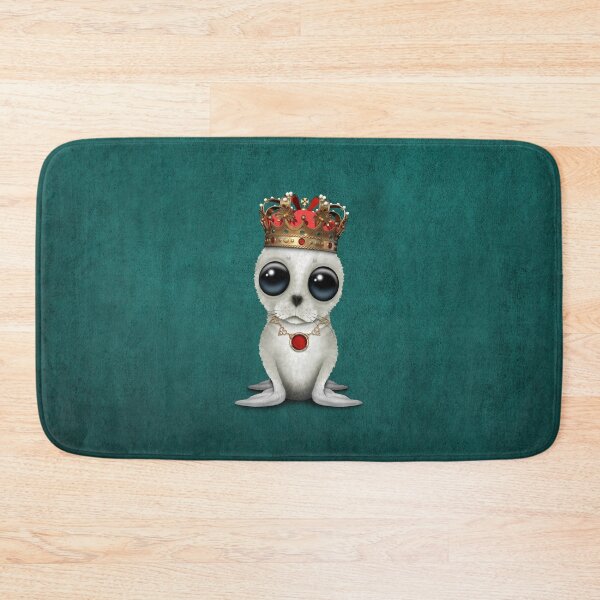Item preview, Linda foca arpa real con corona azul designed and sold by JeffBartels.