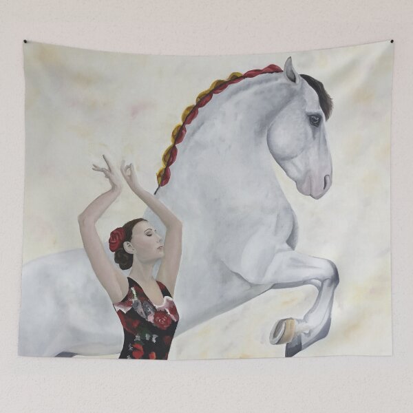 Item preview, Spanish Woman and Horse designed and sold by Kathysartroom.