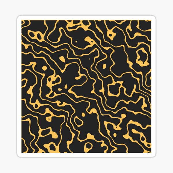 Yellow Water Ripples Sticker