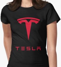 Tesla Car Logo Women's Fitted T-Shirt