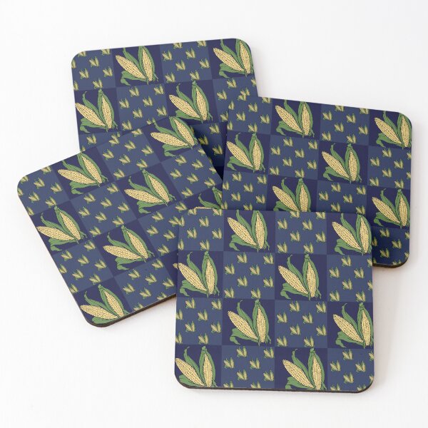 Item preview, Blue green yellow sweetcorn checkered pattern  designed and sold by TipTopTapo.