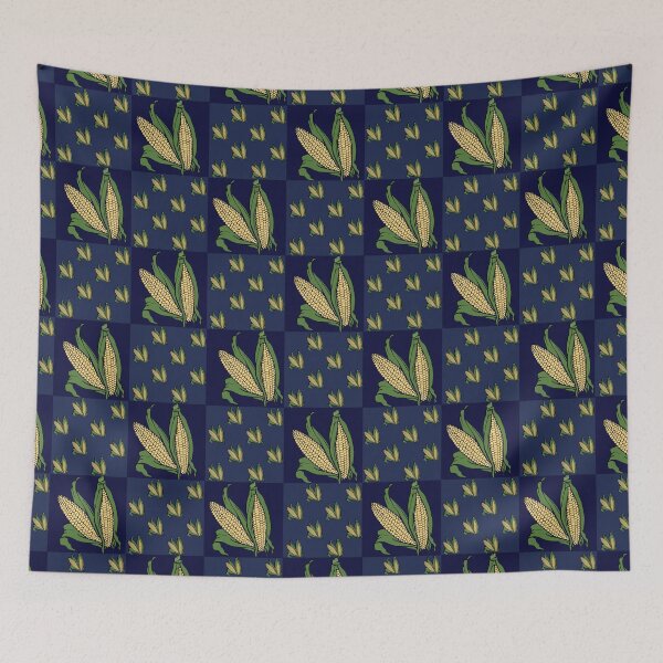 Item preview, Blue green yellow sweetcorn checkered pattern  designed and sold by TipTopTapo.