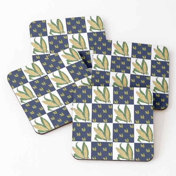 Item preview, Blue green yellow sweetcorn checkered pattern  designed and sold by TipTopTapo.