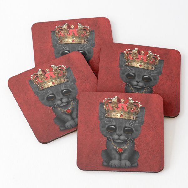 Item preview, Cute Royal Black Kitten Wearing Crown  designed and sold by JeffBartels.