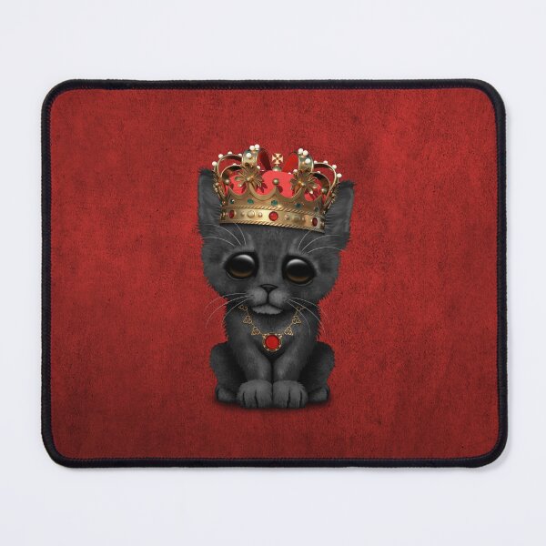 Item preview, Cute Royal Black Kitten Wearing Crown designed and sold by JeffBartels.