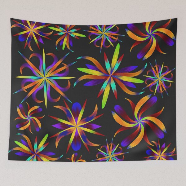 Item preview, Rainbow Fireworks Flowers by Heather Nafe Art designed and sold by HeatherNafeArt.