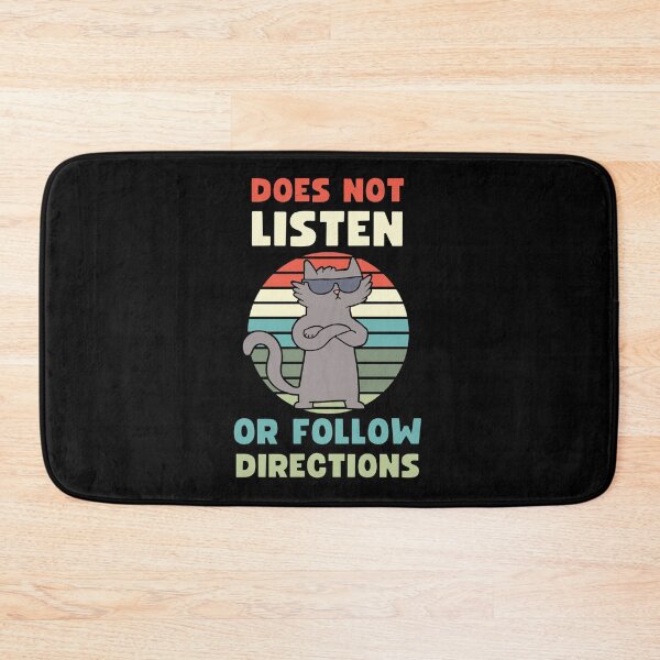 Item preview, NO ESCUCHA NI SIGUE INSTRUCCIONES GATO REBELDE DIVERTIDO designed and sold by appareltolove.