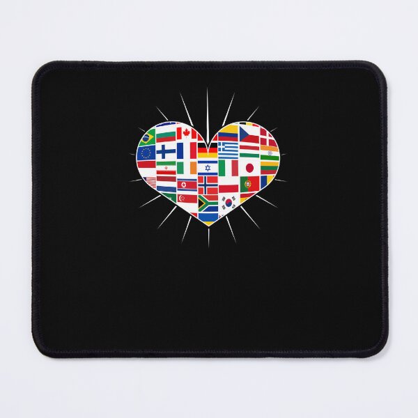 Item preview, World Flags Earth Day Heart Shape Art designed and sold by Dressed For Duty.