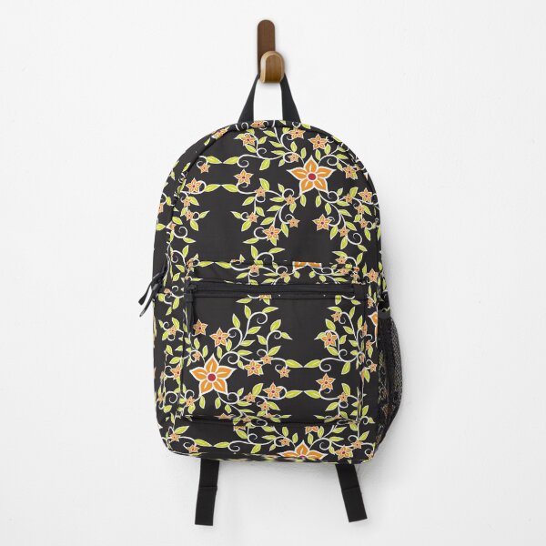 Item preview, Floral motifs orange designed and sold by KARYAOKE.