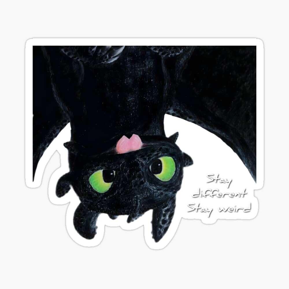 Toothless Upside Down Sticker iPhone Case
