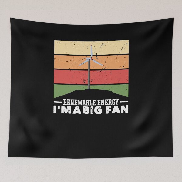 Aperçu de l'œuvre Énergie renouvelable, je suis un grand fan du jour de la Terre rétro créée et vendue par Dressed For  Duty.