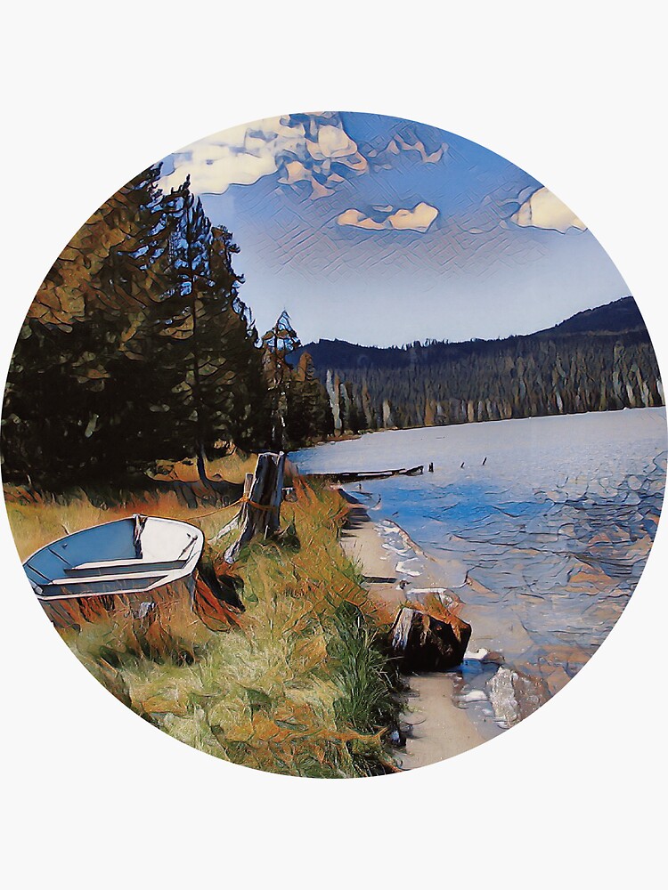 Still Life at Diamond Lake, High Country Trout Fishing Sticker for Sale  by arlutai
