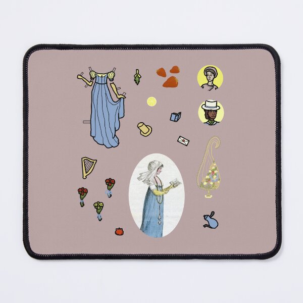 Item preview, Regency Aesthetic Sheet in Cerulean, Jonquil, and Coquelicot designed and sold by LochNestFarm.