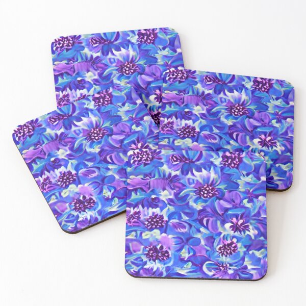 Item preview, Pretty Beautiful Vintage Blue Purple  Pattern Spring Flowers designed and sold by CattlettArt.